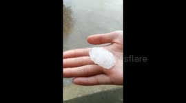 Tennis-ball sized hailstones damage southern China homes
