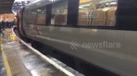 #stuckonatrain stuck on a train stranded near Christchurch uk train stuck in icy conditions near Sway Dorset