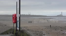 Whitleybay sands - following a weekend of stormy high tides
