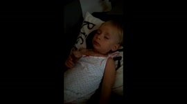Little Girl Sleeping with Ice Cream