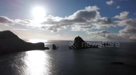 Drone video in Vágar, Faroe Islands