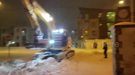 Garda Remove The Stolen Digger Used For The Robbery at Lidl Jobstwon