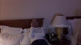 Mannequin challenge guys in hotel roo