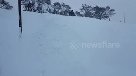 Surfing on a snow drift