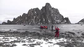 Zodiac wet landing, Antarctic Sound