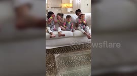 Miracle for US couple who feared they would never have children after they defy minuscule odds to have TWO sets of triplets
