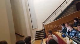 Anti-fascist protesters storm London university lecture