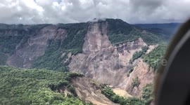Aerial footage shows landslides from Papua New Guinea quake