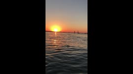 Sunset (stunning) and Dolphins