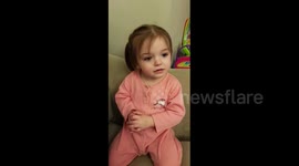 Newsflare Edit - Angelic toddler does magic trick with pacifier