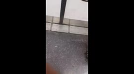 a man smoking on the tube