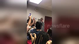 Miami Heat's Dwyane Wade makes surprise visit to Stoneman Douglas High School