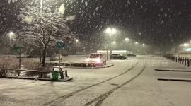 Snow falls overnight in Huddersfield