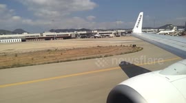 TAXI AND TAKE OFF FROM IBIZA (IBZ) RYANAIR BOEING 737-800 ? ?