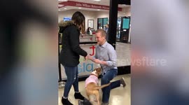 Heartwarming moment when a man proposes at the puppy pound
