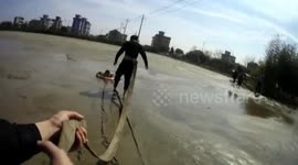 Police rescue boy trapped in bog