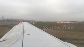 Take Off from Edinburgh Airport (EZY236 EDI - STN, 10 Jan 2018)