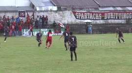 Bounced ball, ending with a kick bounced up the goal