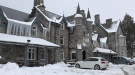 Beast from the East brings heavy snow and ice to Braemar,Cairngorms, Scotland