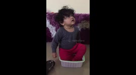 Baby Aanya fall down funny