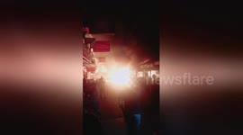 Newsflare Edit - Two tourists injured after fire in Thai tourist resort