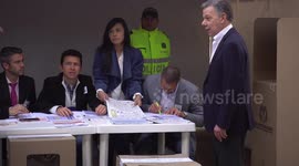 Colombian President votes in congressional elections