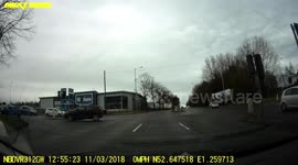 Bentley jumps a red light