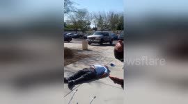 Newsflare Edit - GRAPHIC FOOTAGE OF A FEDERAL EMPLOYEE ABUSING A DISABLED SENIOR CITIZEN(maybe a vet)in a FEDERAL BUILDING