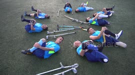 Veteran amputees of Colombia's FARC conflict dream of a career in football