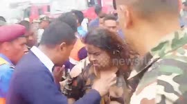 Woman survivor emerges from Kathmandu plane wreckage