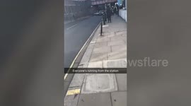 Panic after a bomb exploded on a commuter tube train