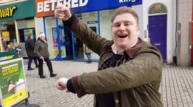 Ruby Tuesday: Cheltenham lads chant on high-street on race day