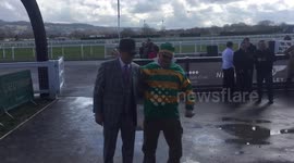Flamboyant banker Rich Ricci arrives at the Cheltenham Festival 2018