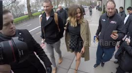 Caroline Flack signs autographs and poses with fans