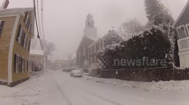 Snow Piling Up in Northeaster United States