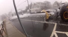 Plow Crews Trying To Keep Up With Snow in Northeastern United States