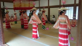 Traditional Dance Practice in Cherry Blossom Festival
