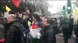 Kurdish Protests Outside Russian Embassy