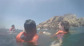 Swimming with sealions in Peru