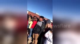 US students walkout to demand tighter gun control one month after Florida shooting