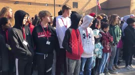 Over 1000 students walk out in silence in protest of school shootings at duPont Manual High School in Louisville, KY