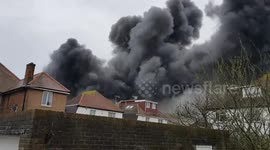 Huge blaze breaks out at Hove industrial estate