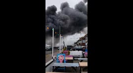 Huge blaze in Hove full video