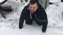 Snow Face Challenge fail