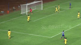 Goals after the ball touched goalposts make the goalkeeper hug it