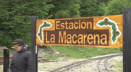 Estacion Macarena sign - Train of the End of the World