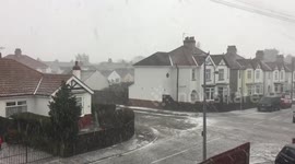 'Mini-Beast from the East' brings hail blizzard to northern England