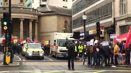 Crowds protest against Brexit and racism in London