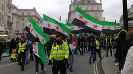 Anti-Assad March in center London.