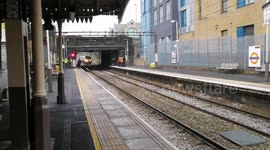 Train delay somebody round across the track in Walthamstow